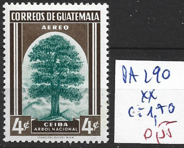 GUATEMALA PA 290 ** côte 1.70 € 