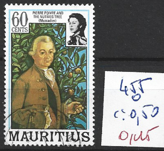 MAURICE 455 oblitéré côte 0.50 € 