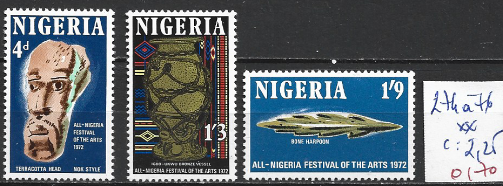 NIGERIA 274 à 276 ** côte 2.25 € 