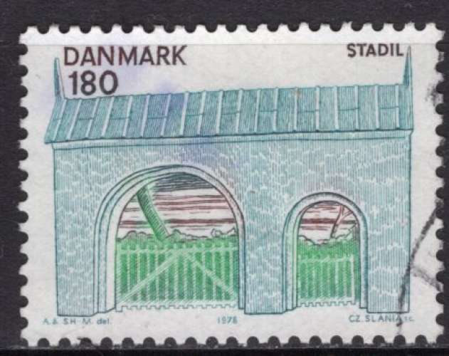 DANEMARK 1978 L'EGLISE DE SAADIL  OBLITERE