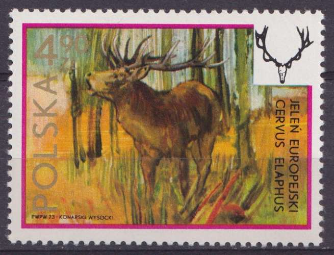 Pologne 1973 Y&T 2097 neuf ** - Cerf d'europe 