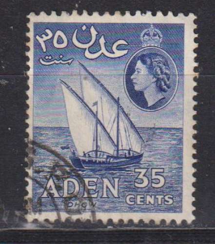 ADEN    1953 Y T N ° 53  oblitéré