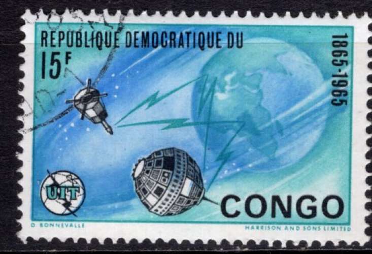 CONGO DEMOCRATIQUE 1965 CONQUETE DE L'ESPACE  OBLITERE