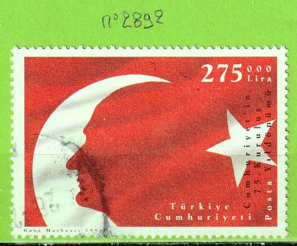 TURQUIE YT N°2892 OBLIT