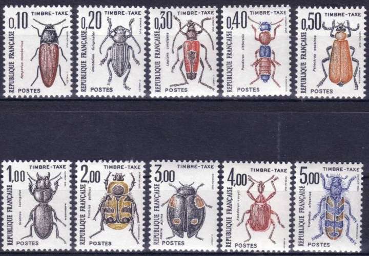 FRANCE - 1982/1983 - Insectes - Taxe 103 / 112 Neufs**