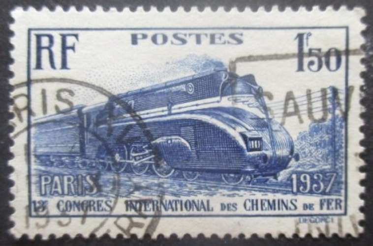 FRANCE N°340 Locomotive oblitéré