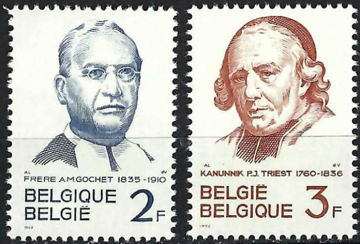 Belgique - 1962 - Y & T n° 1214 & 1215 (série complète) - MNH