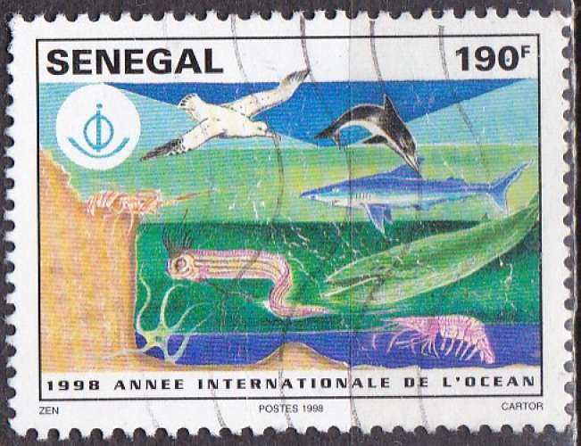 SENEGAL N° 1285AB de 1998 avec oblitération postale (rare)