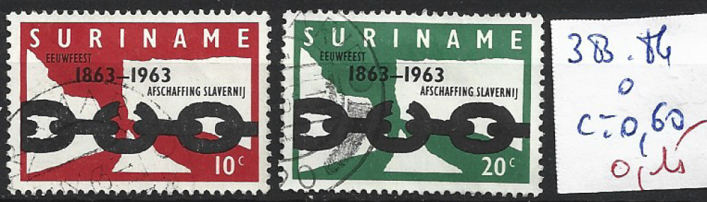 SURINAM 383-384 oblitérés côte 0.60 €