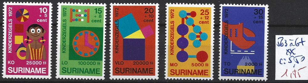 SURINAM 563 à 567 **  côte 5.50 €