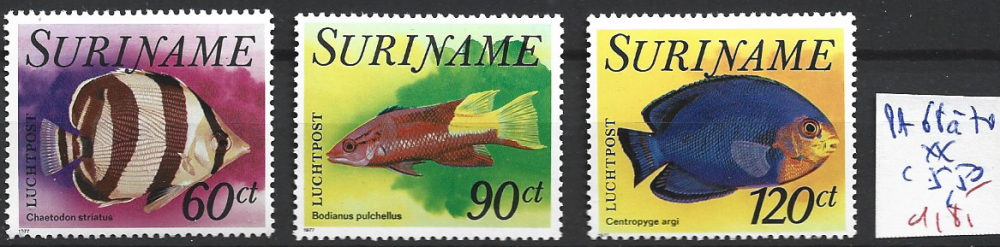 SURINAM PA 68 à 70 ** côte 5.50 €