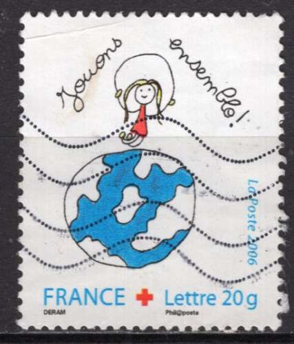 FRANCE 2006 CROIX ROUGE JOUONS ENSEMBLE OBLITERE