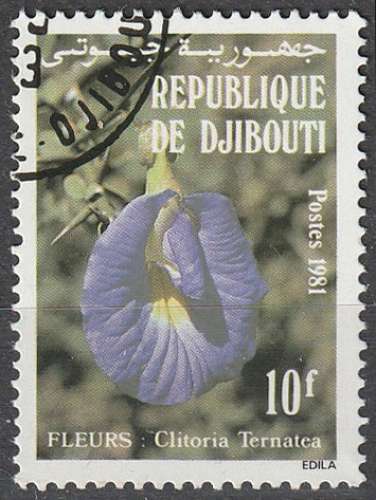 Timbre oblitéré n° 544(Yvert) Djibouti 1981 - Fleurs