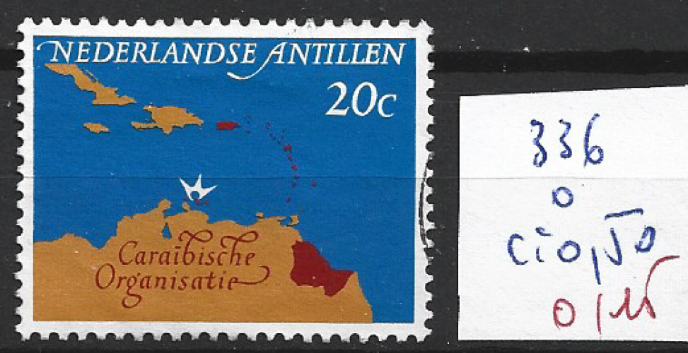 ANTILLES NEERLANDAISES 336 oblitéré côte 0.50 €