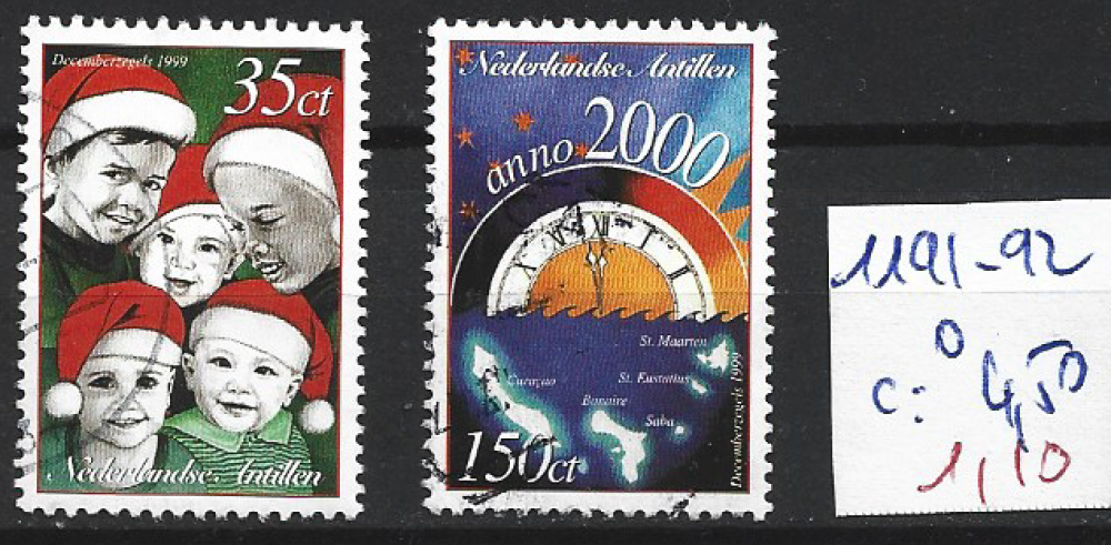 ANTILLES NEERLANDAISES 1191-1192 oblitérés côte 4.50 €