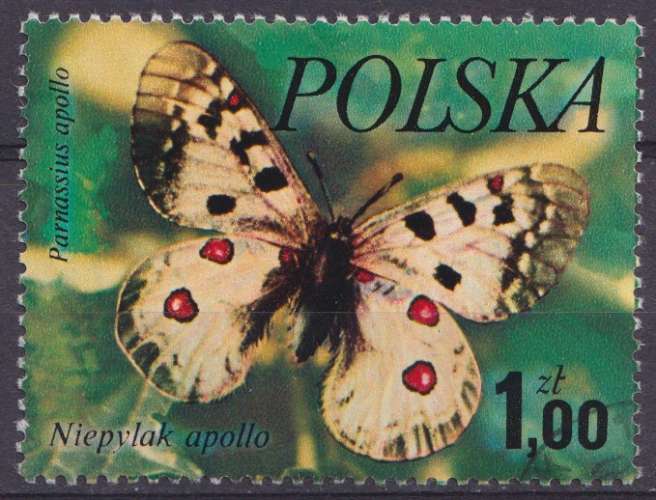 Pologne 1977 Y&T 2345 oblitéré - Papillons 