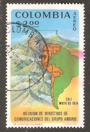 Colombia - Scott C594   carte / map