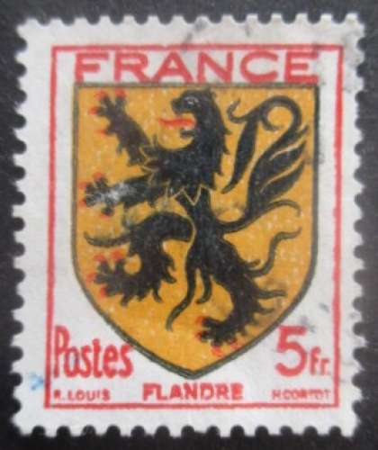 FRANCE N°602 Armoirie de Flandre oblitéré