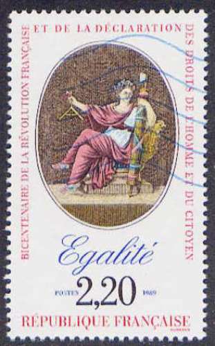 Timbre oblitéré n° 2574(Yvert) France 1989 - L´Egalité