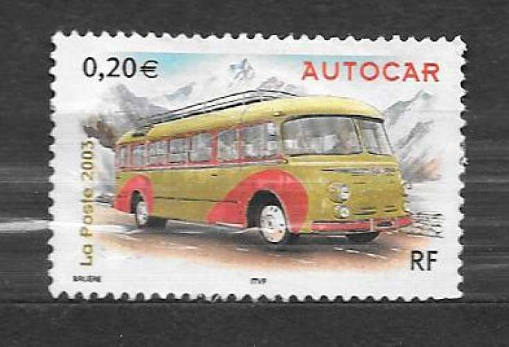 FRANCE  Y&T n° 3609 CACHET ROND. AUTOCAR / BUS - 2003