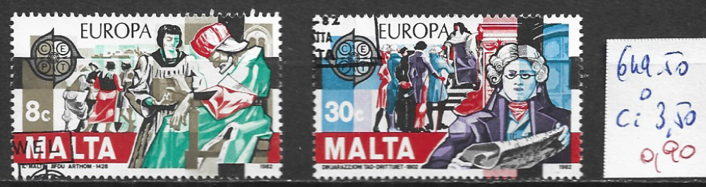 MALTE 649-650 oblitérés côte 3.50 € 