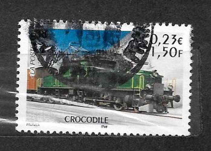 FRANCE  Y&T n° 3407 Train locomotive crocodile - 2001