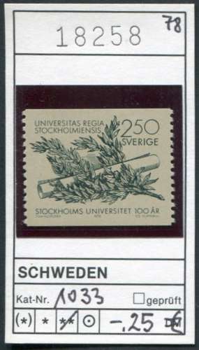 Suède 1978 - Michel 1033 - ** neuf mnh -