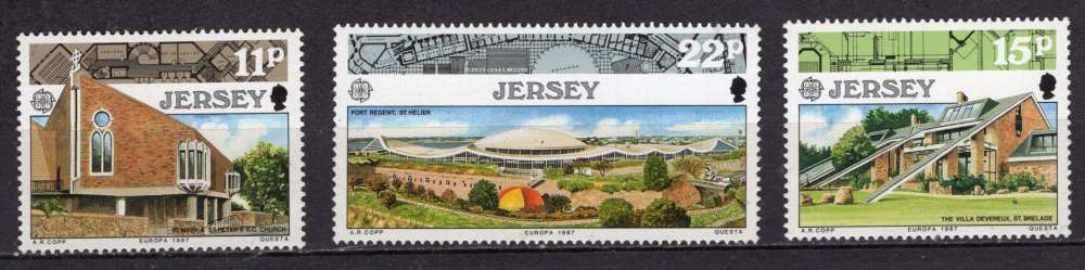 JERSEY 1987 SERIE EUROPA  ARCHITECTURE MODERNE  NEUF**