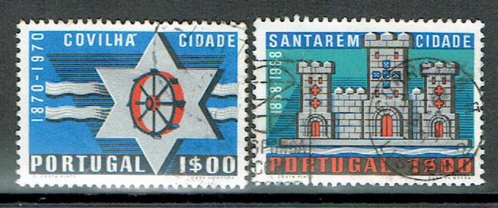 PORTUGAL 1970 - YT 1089 1090 OBLITÉRÉS SÉRIE COMPLÈTE.