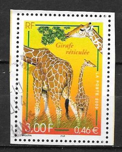 FRANCE Y&T n° 3333 girafe  - 2000 