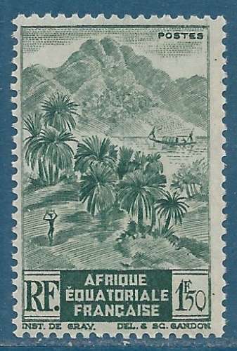 Afrique équatoriale française N°216 Végétation luxuriante 1F50 neuf**