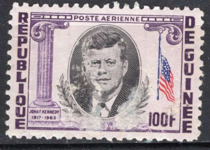 GUINEE 1964 MORT DU PRESIDENT J.F. KENNEDY  OBLITERE