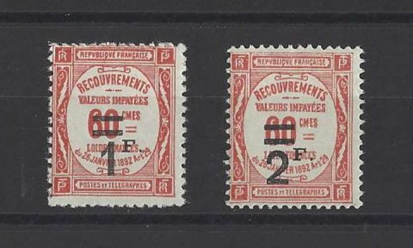 FRANCE.   YT  Taxe n° 53-54    neuf *   1926