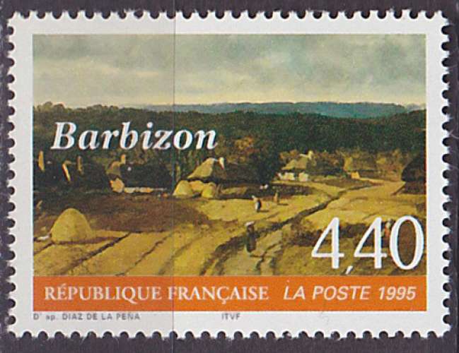 Timbre neuf ** n° 2970(Yvert) France 1995 - Barbizon