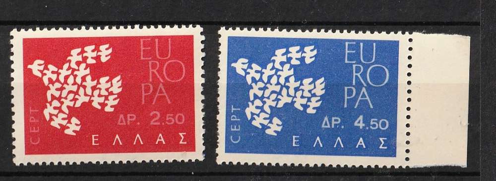 GRECE Année 1961 EUROPA YT 753 et 754 la série