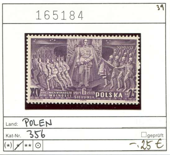 Pologne 1939 - Michel 356 - * mh - 