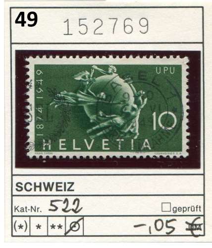 Suisse 1949 - Michel 522 - oo oblit. -