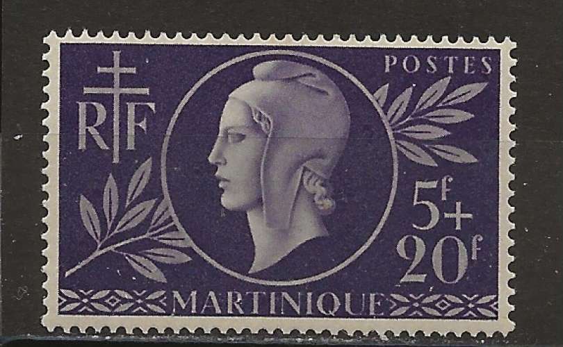 MARTINIQUE COLONIES    ANNEE  1944 Y.T N°198 NEUF**   