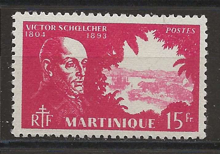 MARTINIQUE COLONIES    ANNEE  1945 Y.T N°216 NEUF**   