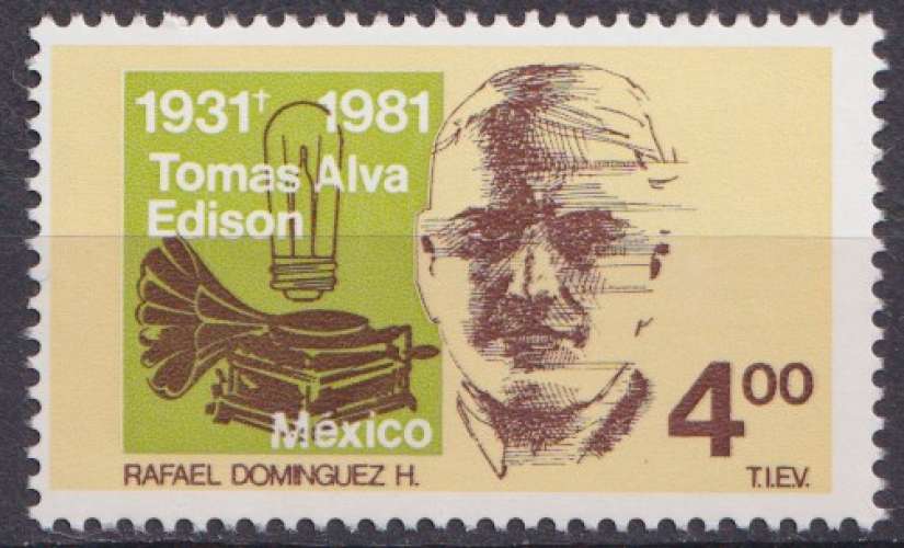 Mexique 1981 Y&T 953 neuf ** - Thomas Edison 