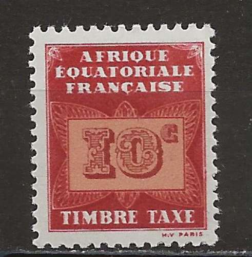 AEF  COLONIES TAXE  ANNEE 1937 Y.T N°2 NEUF**