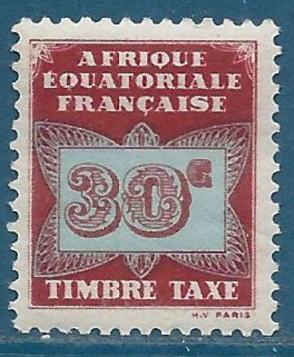 Afrique équatoriale française Taxe N°5 30c neuf**