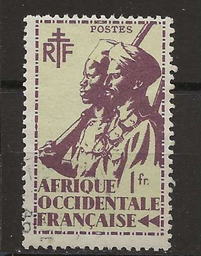 AOF  COLONIES ANNEE 1945 Y.T N°11  OBLI