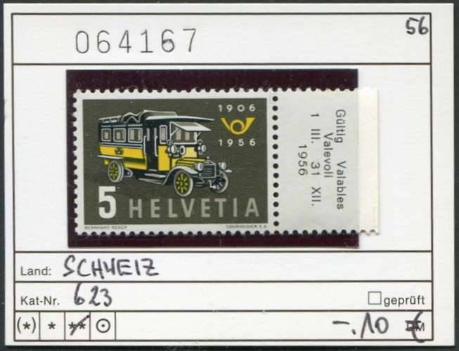 Suisse 1956 - Michel 623 - ** neuf mnh