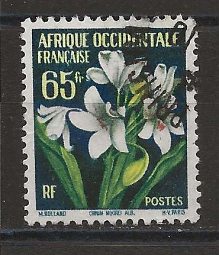 AOF  COLONIES  ANNEE 1958 Y.T N°72  OBLI  FLEURS