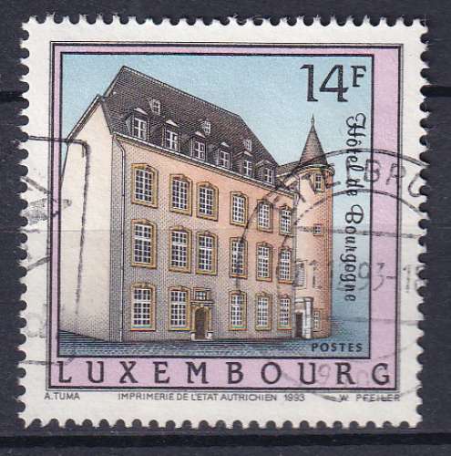 LUXEMBOURG - 1993 - Hôtel de Bourgogne - Yvert 1270 Oblitéré