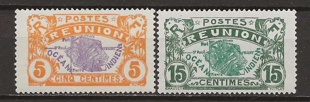 REUNION  COLONIES ANNEE 1922 Y.T N°84-87 NEUF*