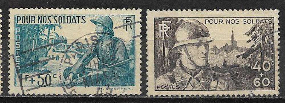 France - 1940 - YT n°  451/2   oblitéré