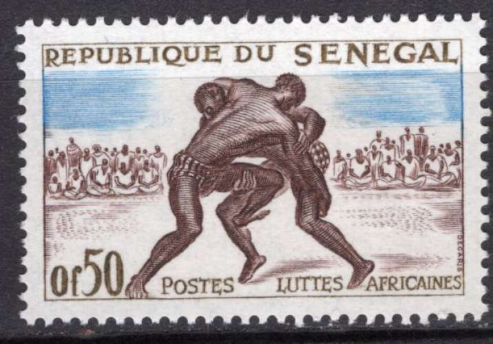 SENEGAL 1961 SPORT LUTTE AFRICAINE NEUF**