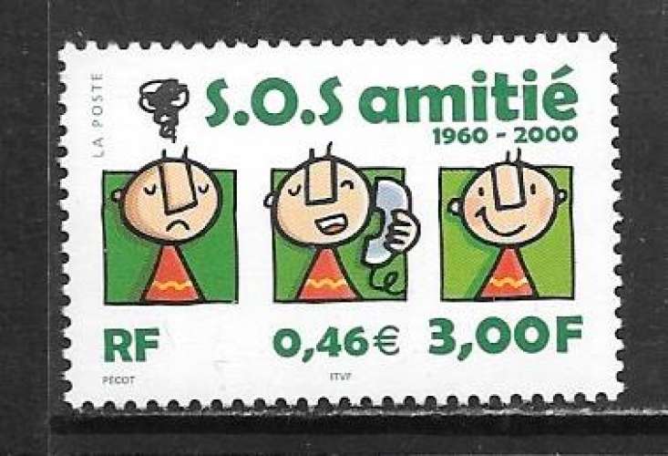 FRANCE  Y&T  n°  3356 nuovo/** MNH SOS amitiés - 2000